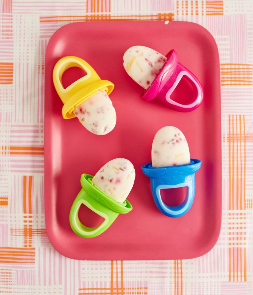 Four small ice pops for babies and toddlers